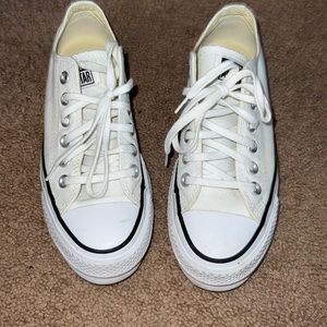 White platform converse size 5 1/2